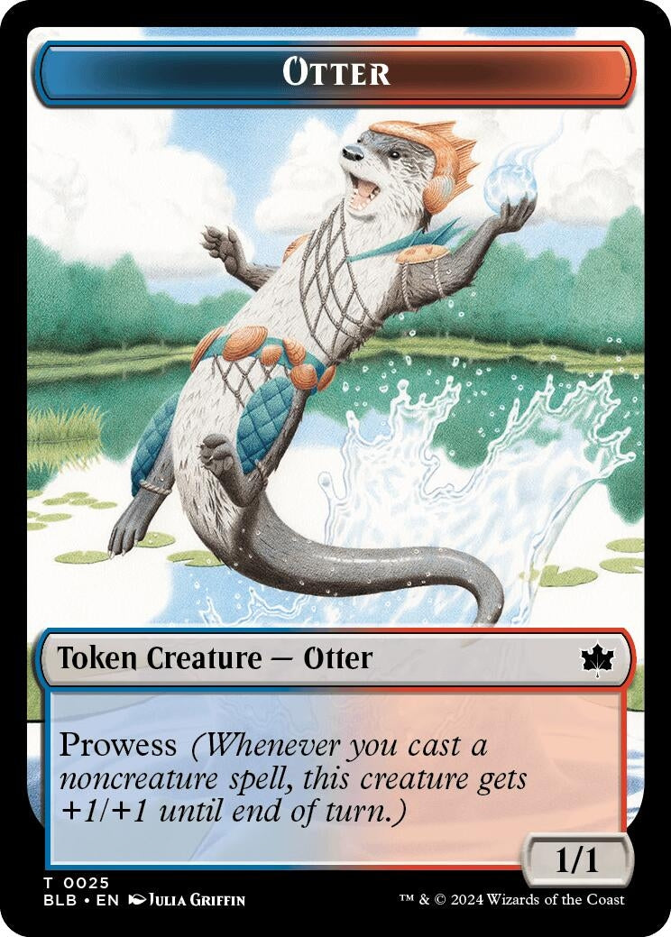 Otter // Thornplate Intimidator Double-Sided Token (25 // 16) (BLB)