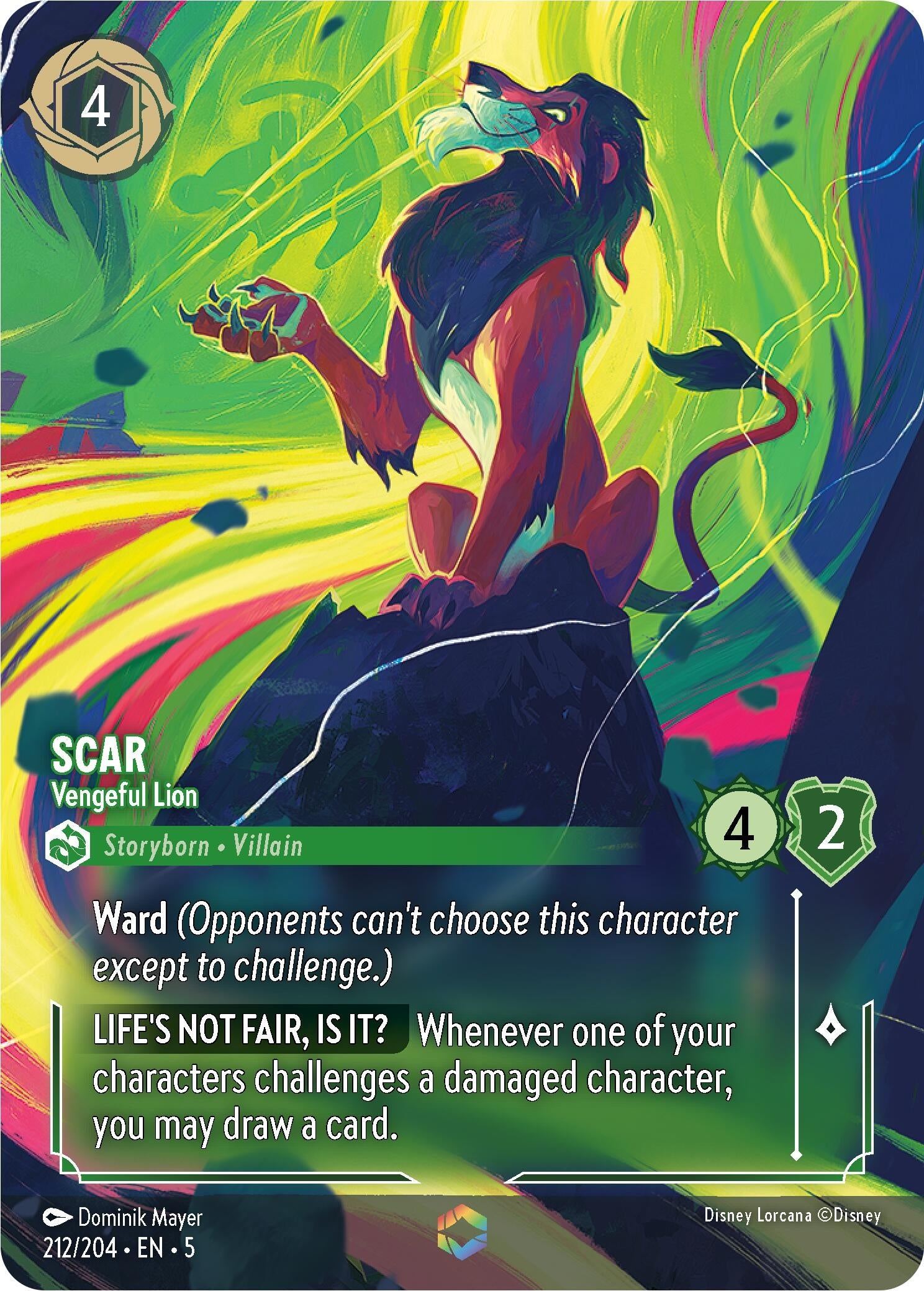 Scar - Vengeful Lion (Enchanted) (212/204) (5)
