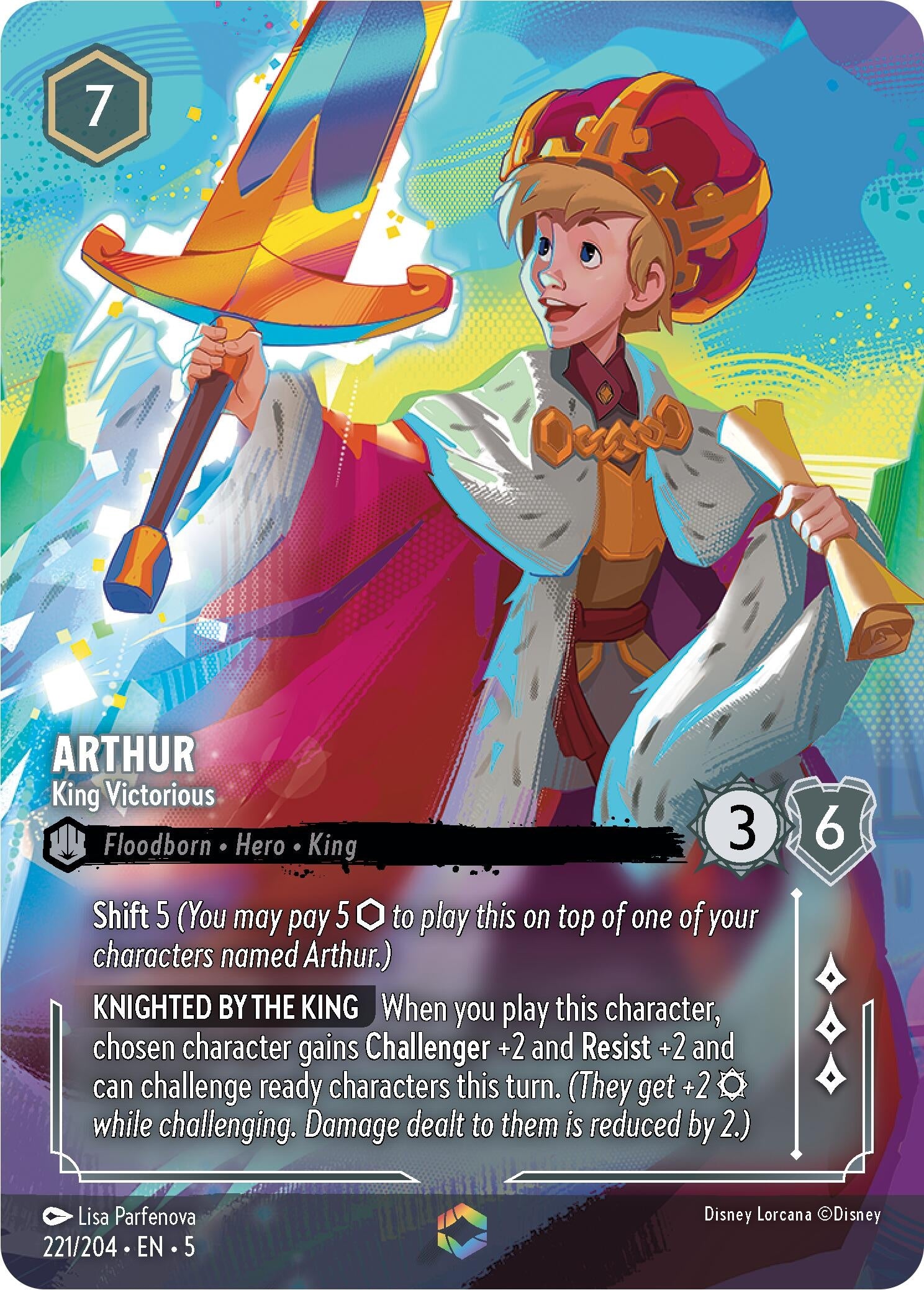 Arthur - King Victorious (Enchanted) (221/204) (5)