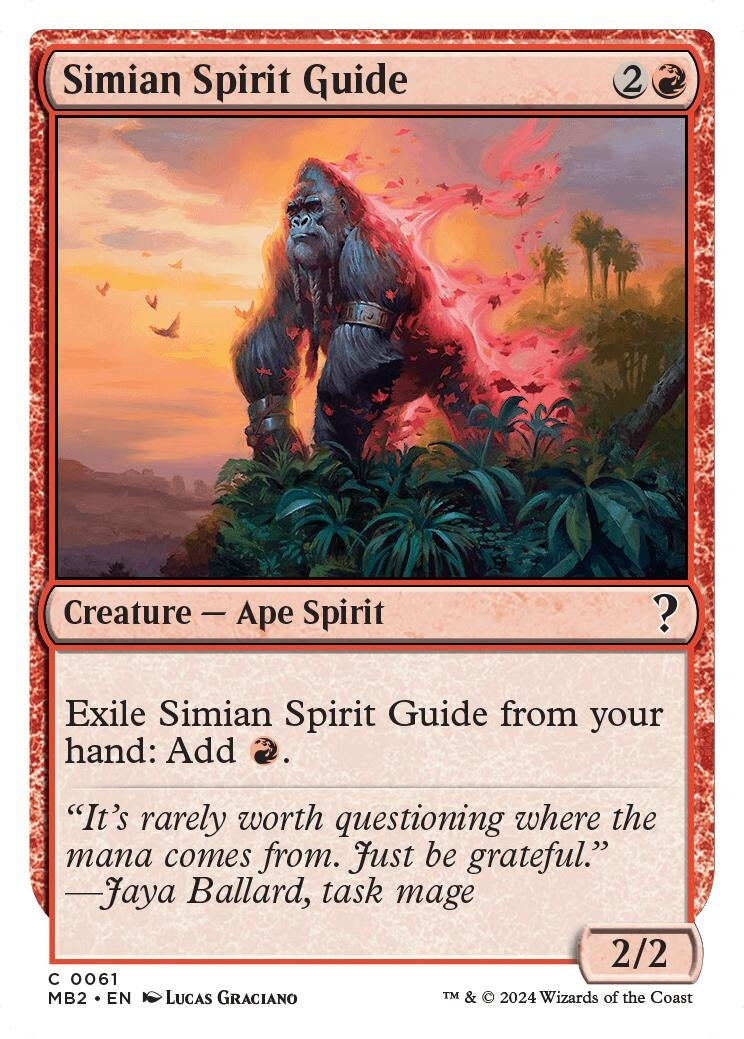 Simian Spirit Guide (White Border) (61) (MB2)