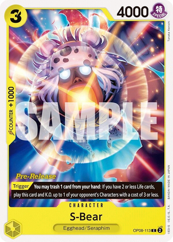 Image for S-Bear (OP08-113) (OP08 PRE) - One Piece Card Game