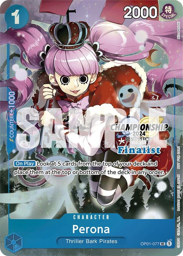 Image for Perona (Championship 2024 Finalist Card Set) (OP01-077) (OP-PR) - One Piece Card Game