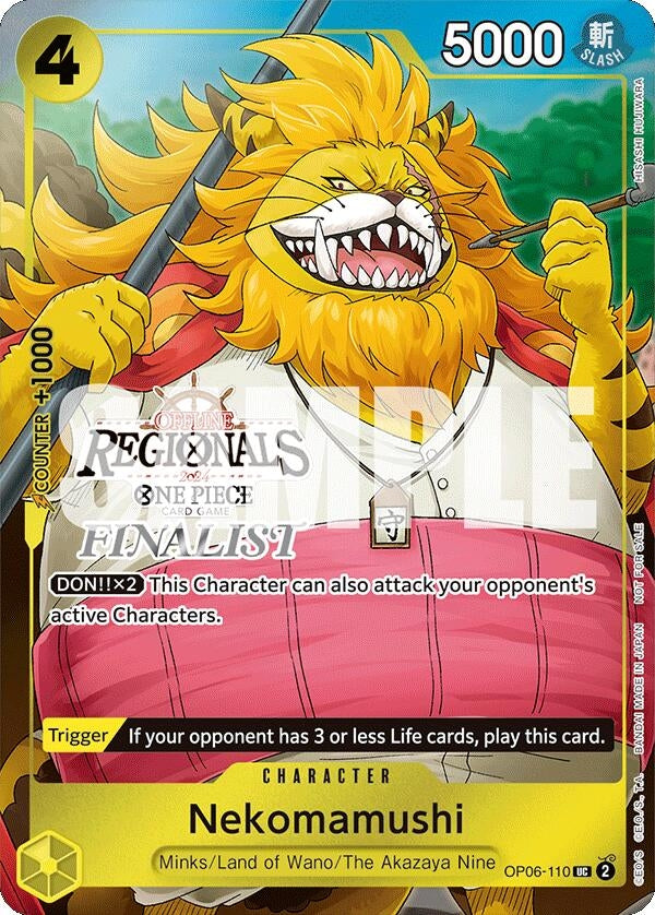Image for Nekomamushi (Offline Regional 2024 Vol. 3) [Finalist] (OP06-110) (OP-PR) - One Piece Card Game