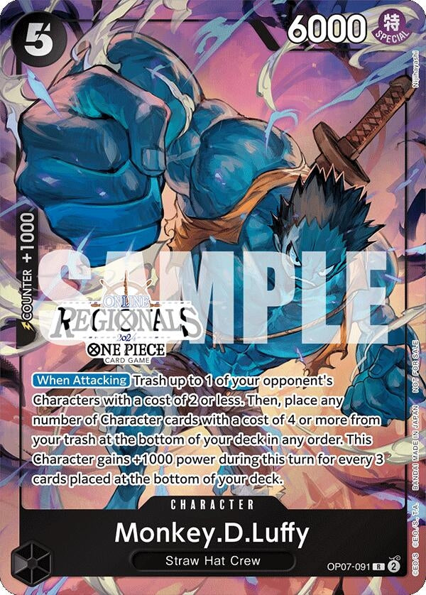Monkey.D.Luffy (091) (Online Regional 2024 Vol. 3) (OP07-091) (OP-PR)