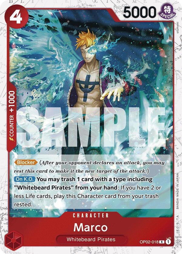 Image for Marco (Jolly Roger Foil) (OP02-018) (PRB-01) - One Piece Card Game