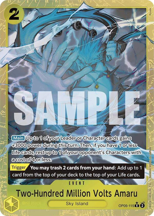 Two-Hundred Million Volts Amaru (Alternate Art) (OP05-115) (PRB-01)