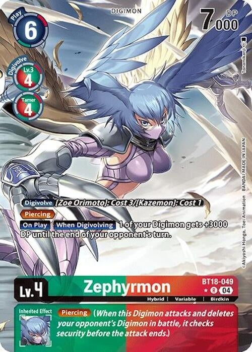 Zephyrmon (Alternate Art) (BT18-049 R) (BT18-19)