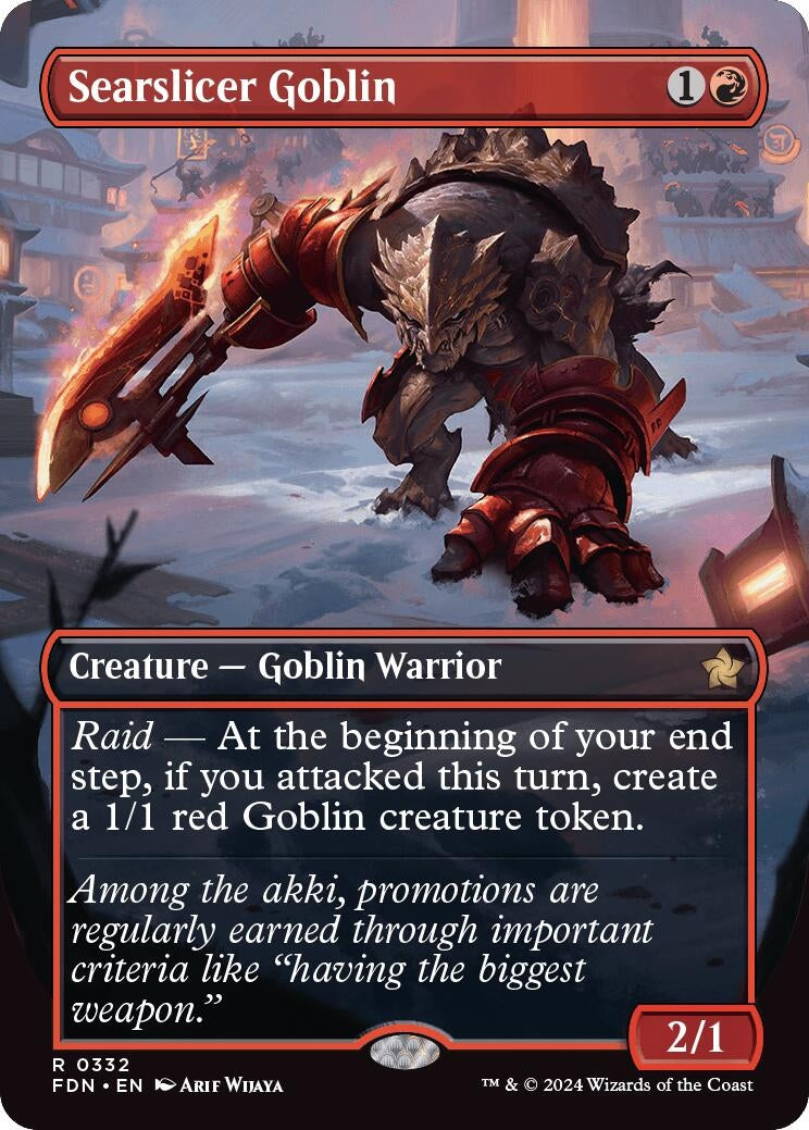 Searslicer Goblin (Borderless) (332) (FDN)