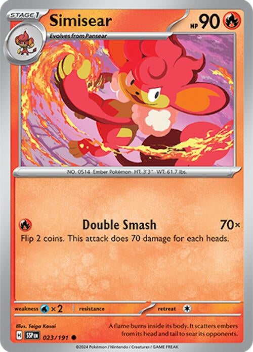 Image for Simisear (023/191) (SSP) - Pokemon