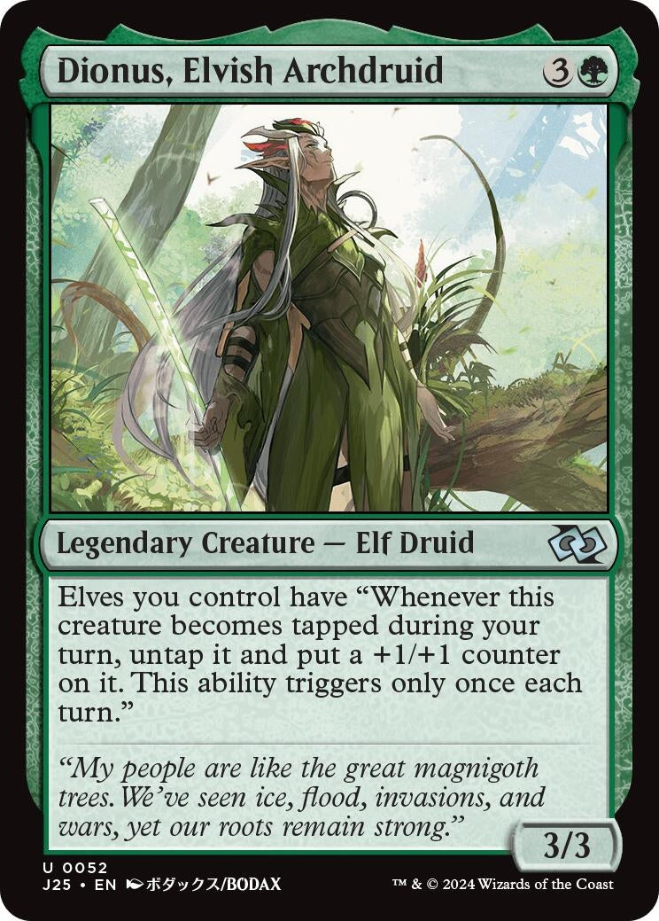 Dionus, Elvish Archdruid (Anime) (52) (J25)