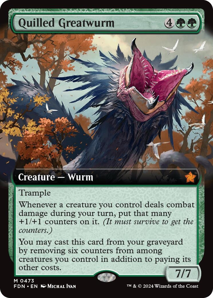 Quilled Greatwurm (Extended Art) (473) (FDN)