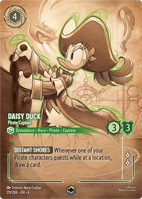 Daisy Duck - Pirate Captain (Enchanted) (211/204) (6)