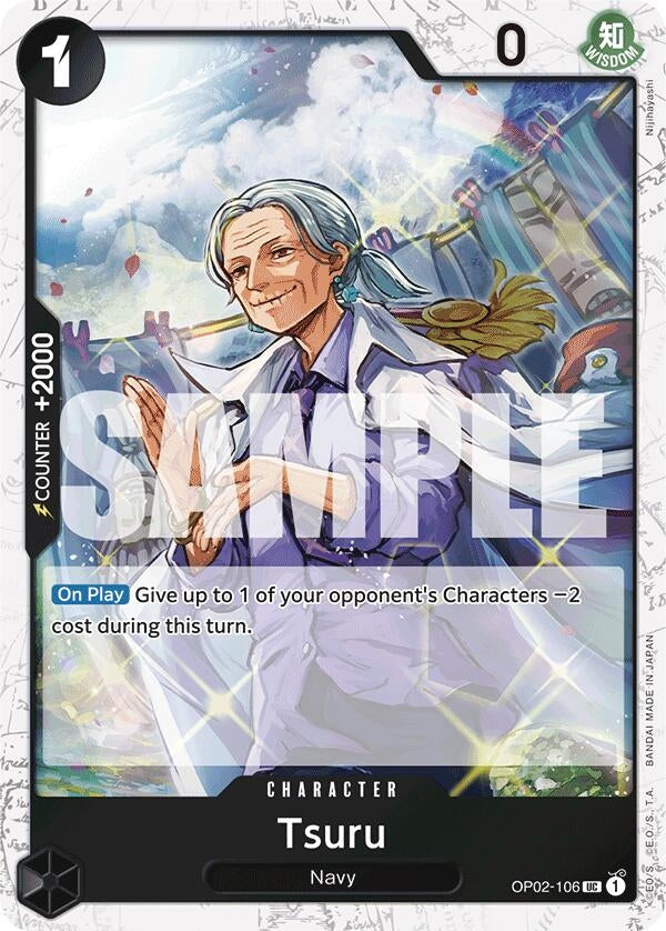 Image for Tsuru (Jolly Roger Foil) (OP02-106) (PRB-01) - One Piece Card Game