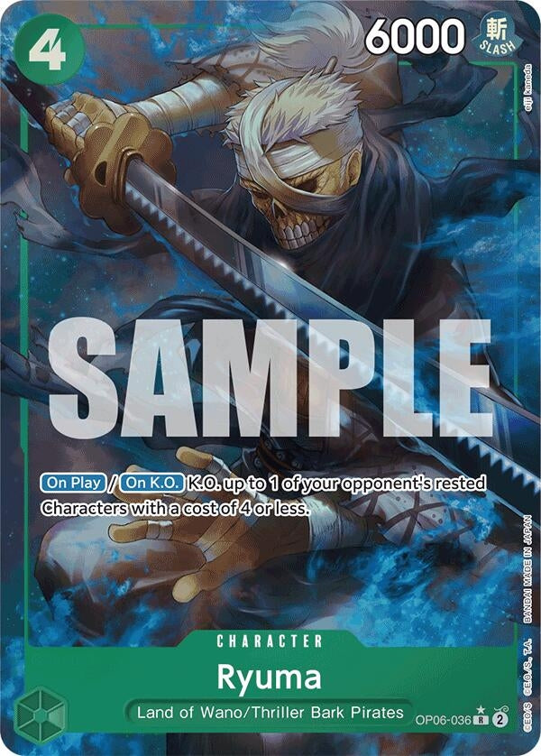 Image for Ryuma (Full Art) (OP06-036) (PRB-01) - One Piece Card Game