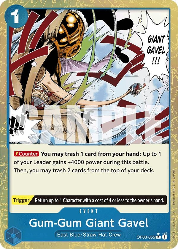 Gum-Gum Giant Gavel (Textured Foil) (OP03-055) (PRB-01)