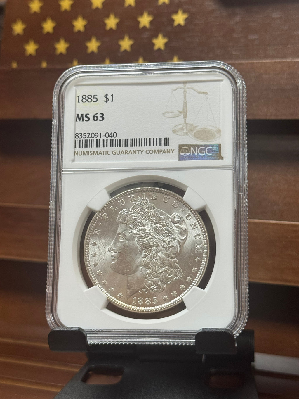 1885 Morgan Silver Dollar – NGC MS63