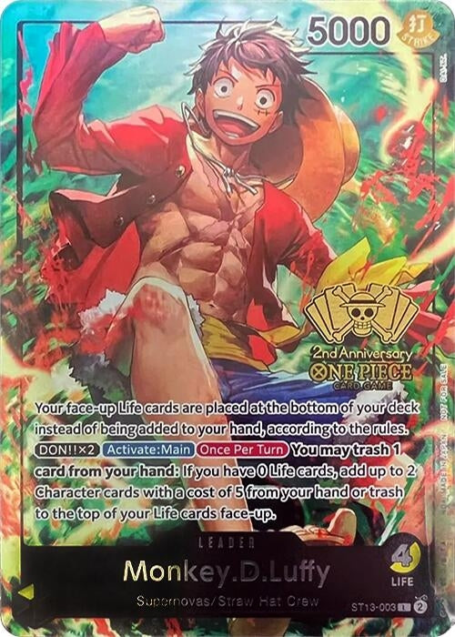Monkey.D.Luffy (2nd Anniversary Tournament) (ST13-003) (OP-PR)