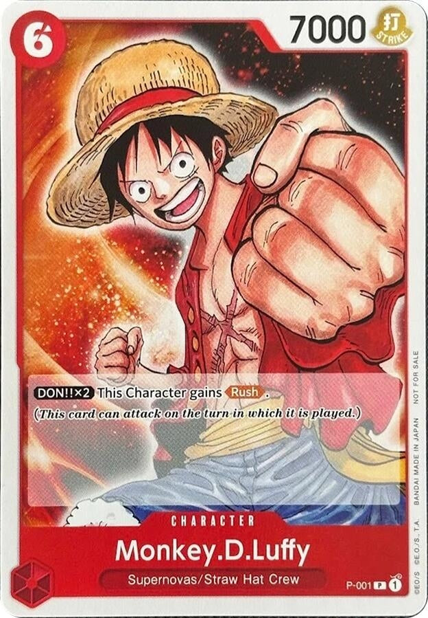 Image for Monkey.D.Luffy (001) (P-001) (OP-DD) - One Piece Card Game