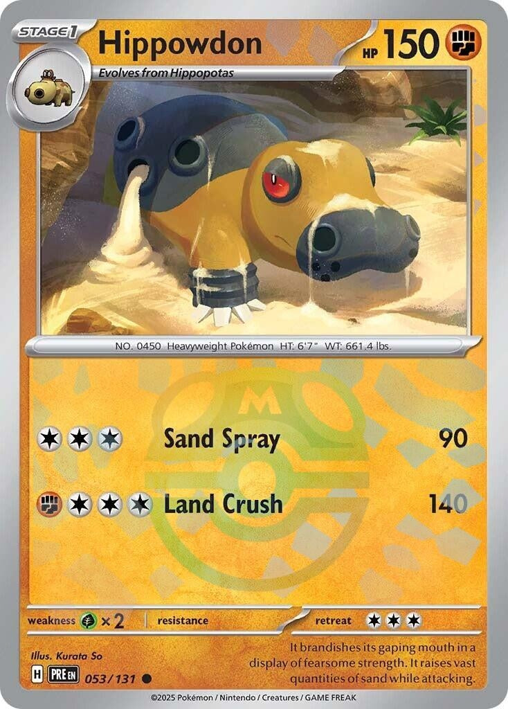 Hippowdon (Master Ball Pattern) (053/131) (PRE)