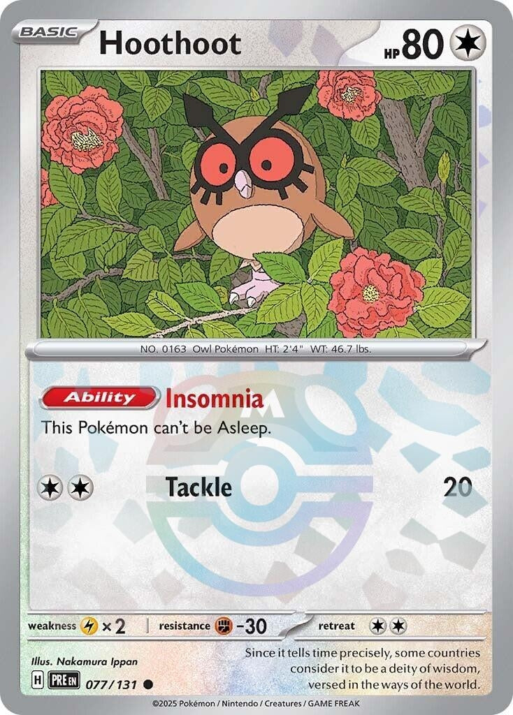 Hoothoot (Master Ball Pattern) (077/131) (PRE)
