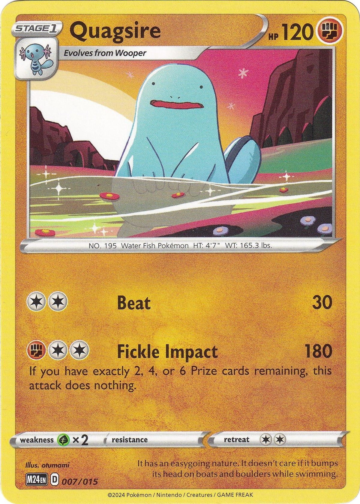 Image for Quagsire (007/015) (M24) - Pokemon