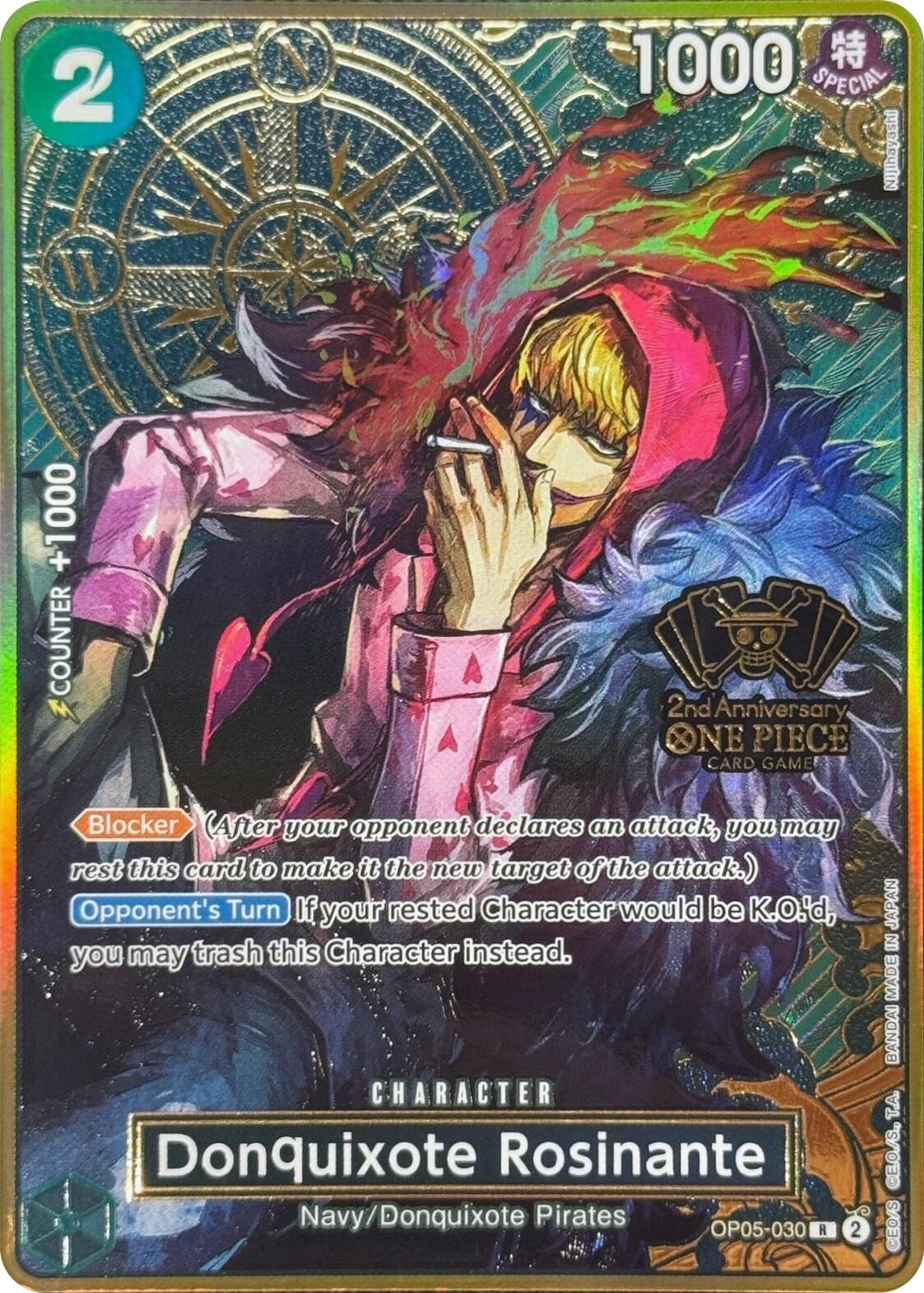 Donquixote Rosinante (One Piece Japanese Version 2nd Anniversary Set) (OP05-030) (OP-PR)