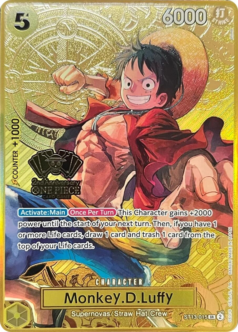 Monkey.D.Luffy (One Piece Japanese Version 2nd Anniversary Set) (ST13-015) (OP-PR)