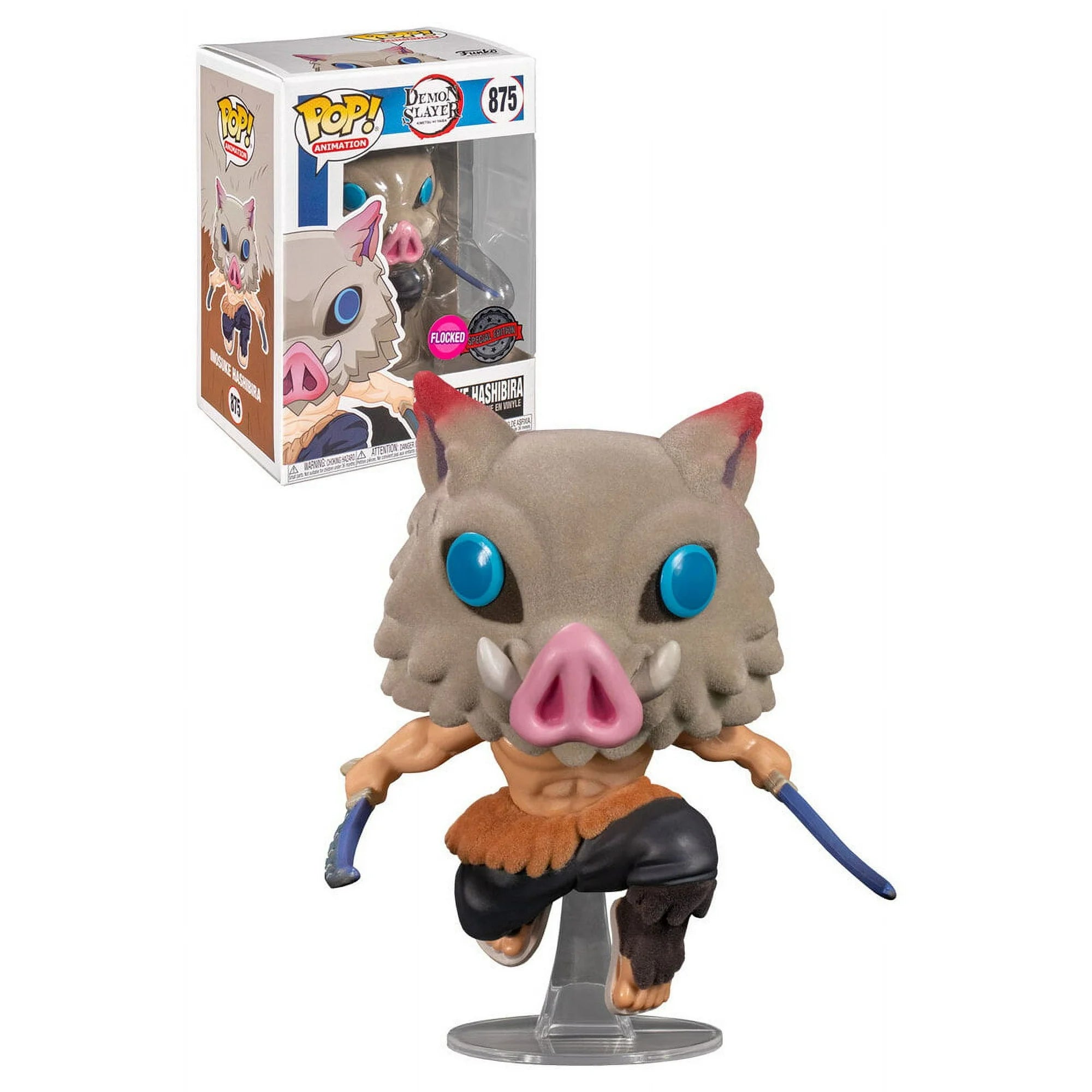 Funko Pop Animation: Demon Slayer - Inosuke Hashibira Exclusive Flocked Special Edition