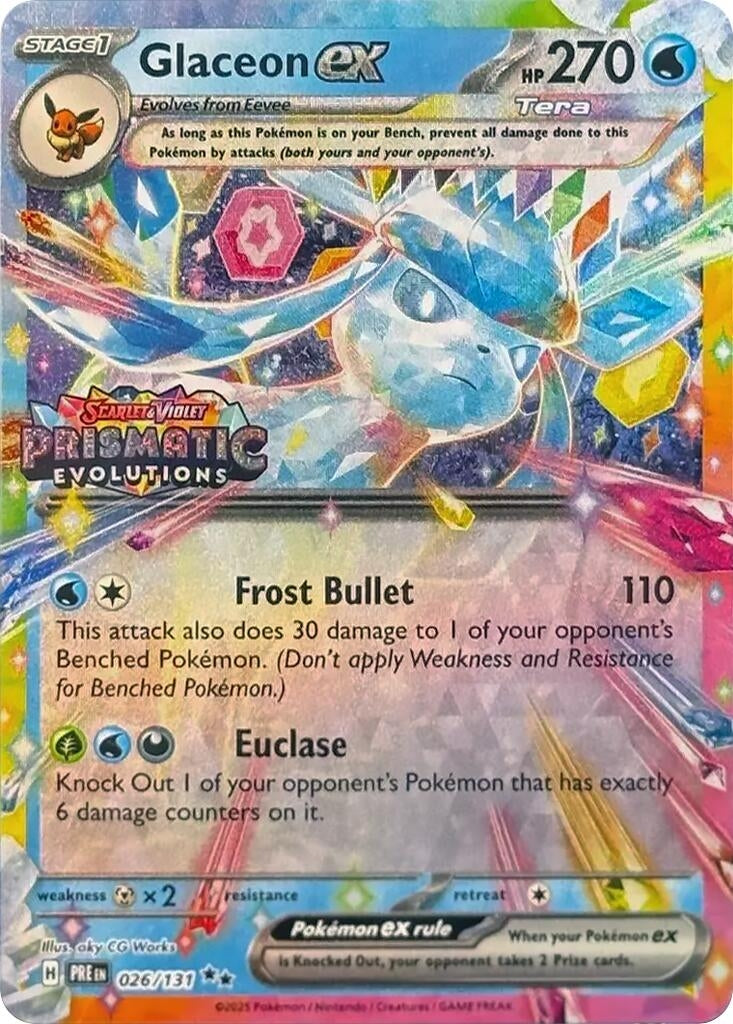 Glaceon ex - 026/131 (Prismatic Evolutions Stamp) (026/131) (MCAP)