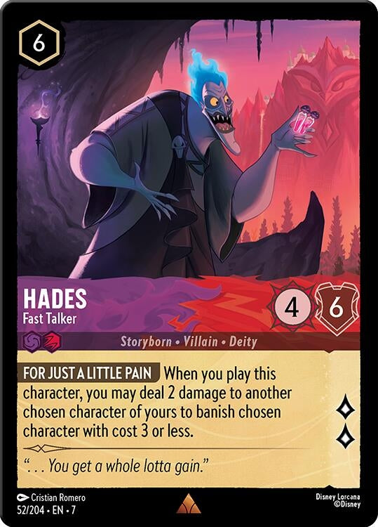 Image for Hades - Fast Talker (52/204) (7) - Disney Lorcana