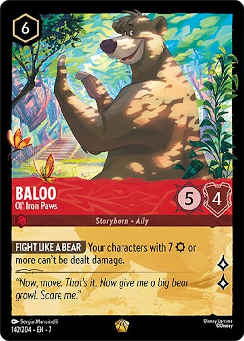 Image for Baloo - Ol' Iron Paws (142/204) (7) - Disney Lorcana