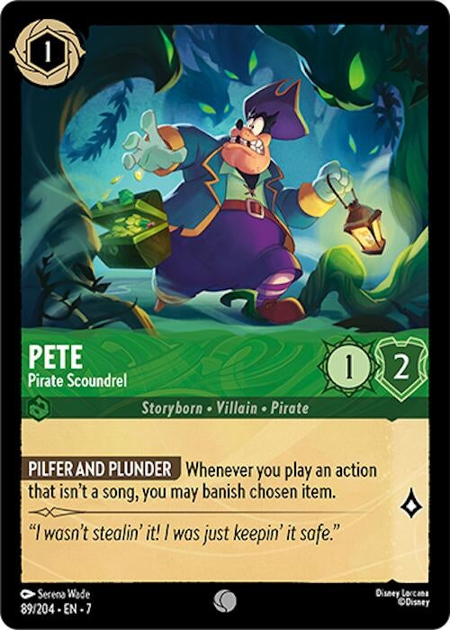 Image for Pete - Pirate Scoundrel (89/204) (7) - Disney Lorcana