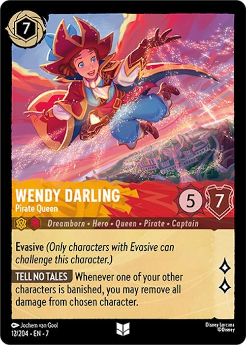Image for Wendy Darling - Pirate Queen (12/204) (7) - Disney Lorcana