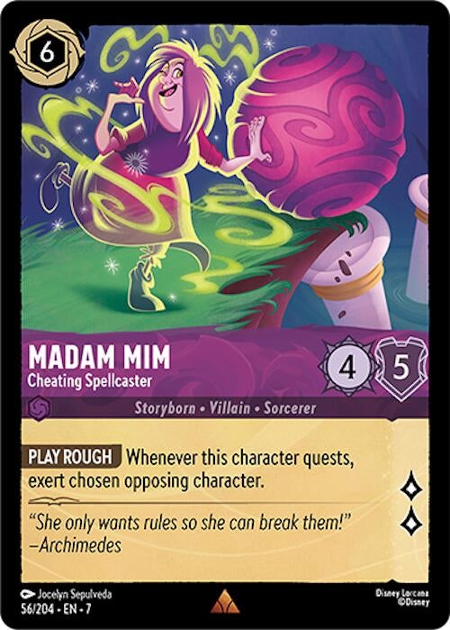 Image for Madam Mim - Cheating Spellcaster (56/204) (7) - Disney Lorcana