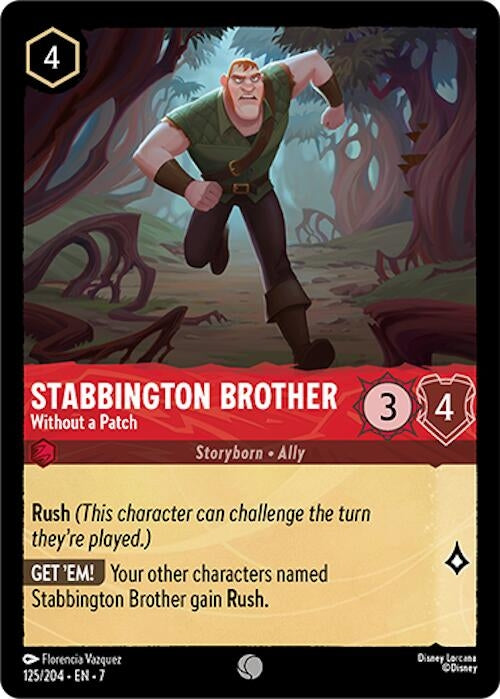 Image for Stabbington Brother - Without a Patch (125/204) (7) - Disney Lorcana