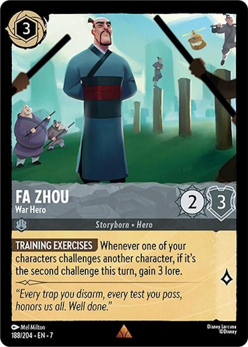 Image for Fa Zhou - War Hero (188/204) (7) - Disney Lorcana