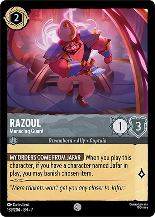 Image for Razoul - Menacing Guard (189/204) (7) - Disney Lorcana