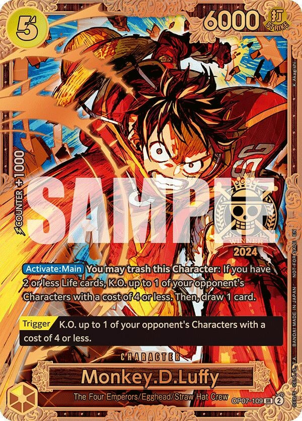 Monkey.D.Luffy (Championship 2024 World Final 3rd Place) (OP07-109) (OP-PR)