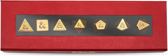 Ultra PRO - 50th Anniversary Heavy Metal 7 RPG Dice Set for Dungeons & Dragons