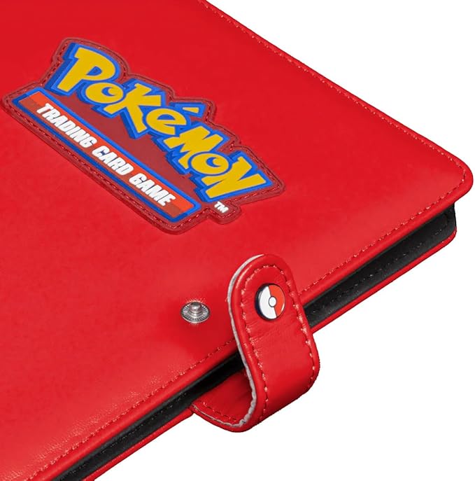 Ultra Pro | Pokemon Premium 4-Pocket Snap Binder - Red | Trading Card Accessory