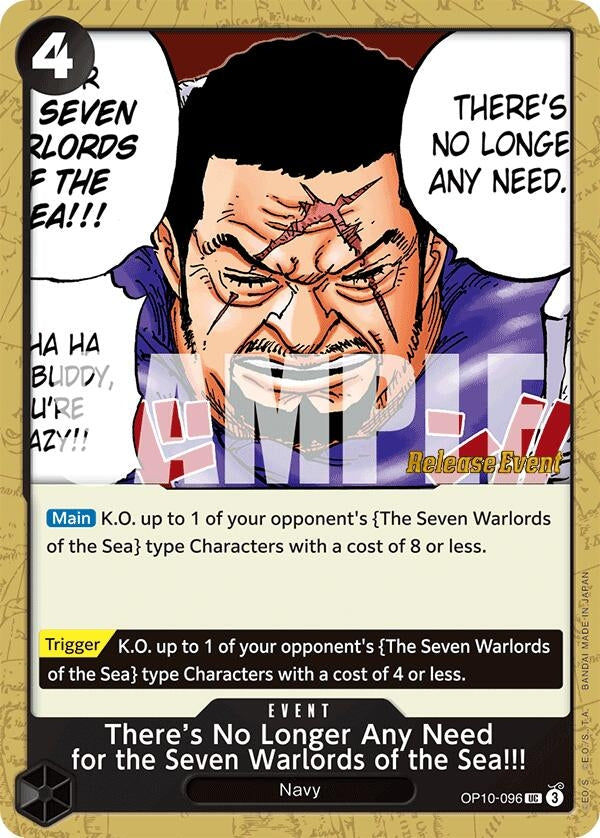 There's No Longer Any Need for the Seven Warlords of the Sea!!! (OP10-096) (OP10 RE)
