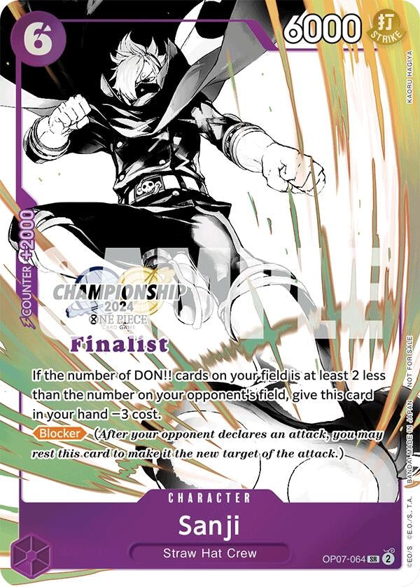 Sanji (Championship 2024 Finalist Card Set Vol. 2) (OP07-064) (OP-PR)