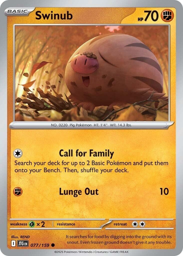 Image for Swinub (077/159) (JTG) - Pokemon