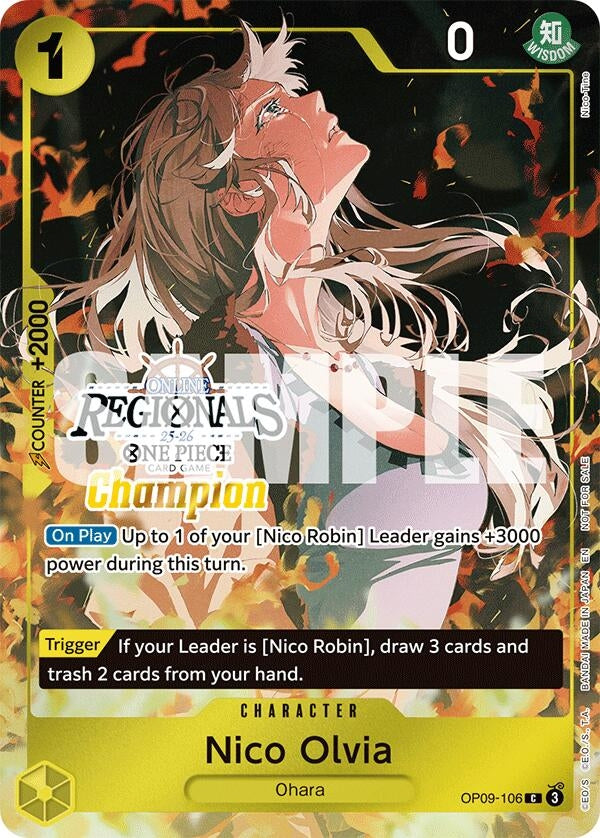 Nico Olvia (Online Regional Champion Card Set 2025 Vol.1) (OP09-106) (OP-PR)
