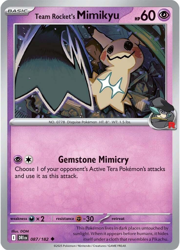 Team Rocket's Mimikyu (087/182) (DRI)