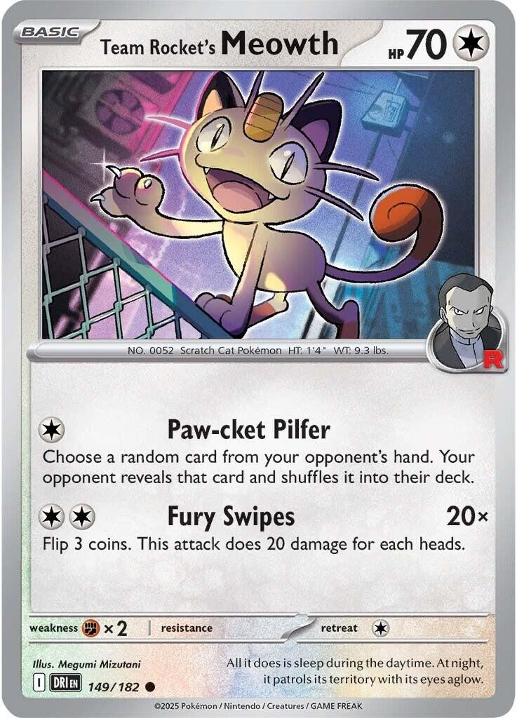 Team Rocket's Meowth (149/182) (DRI)