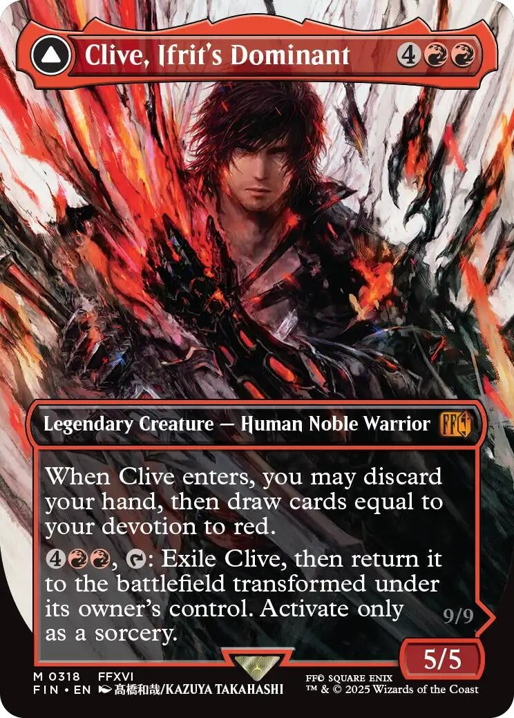 Clive, Ifrit's Dominant (0318) (Borderless) (318) (FIN)