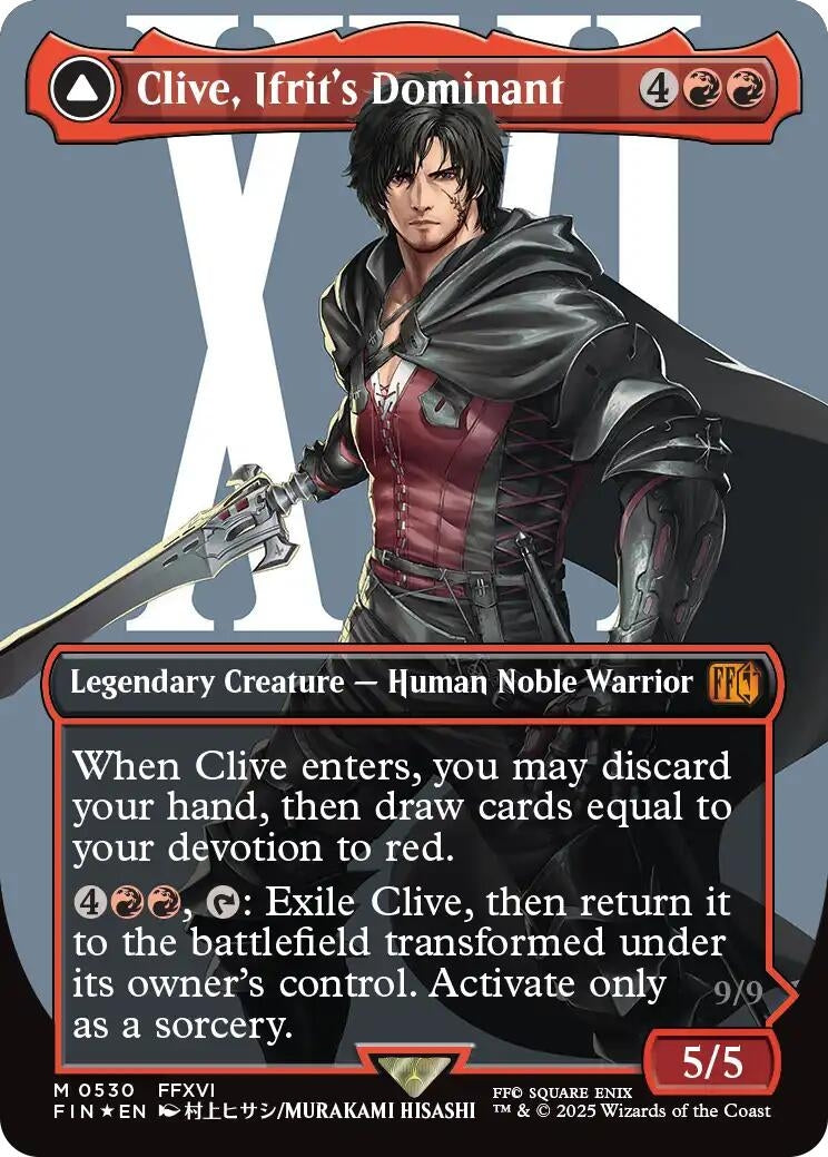 Clive, Ifrit's Dominant (Borderless) (Surge Foil) (0530) (530) (FIN)