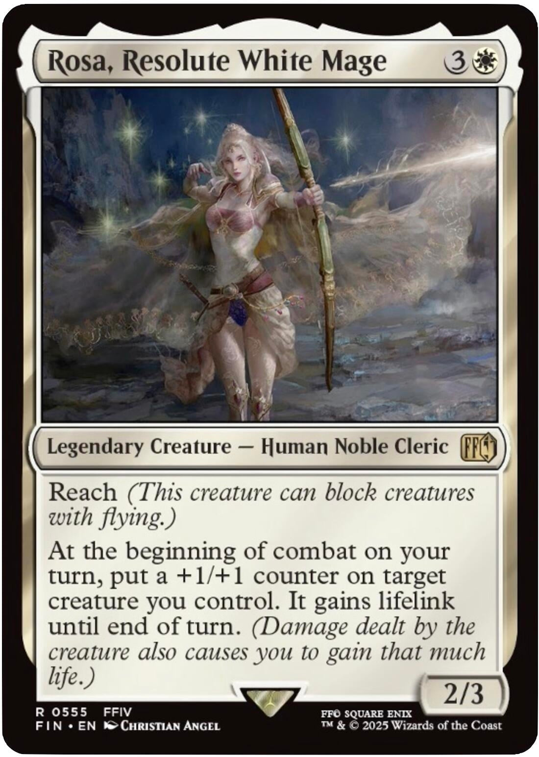 Rosa, Resolute White Mage (555) (FIN)