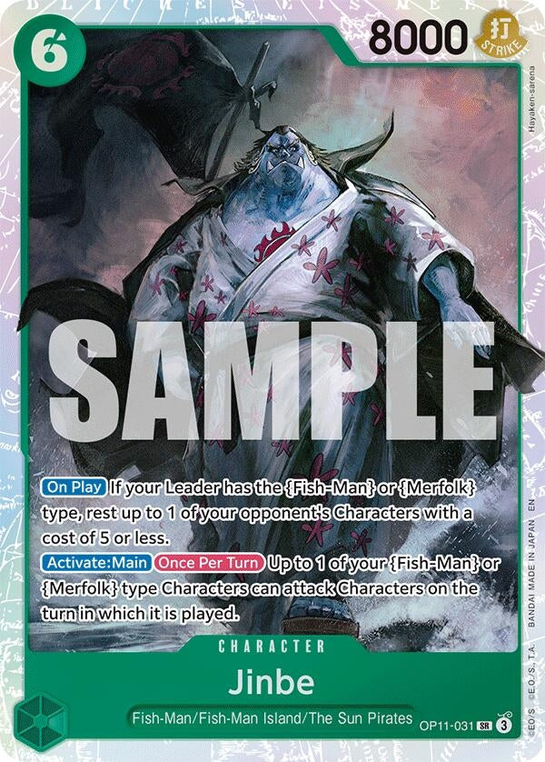Image for Jinbe (031) (OP11-031) (OP11) - One Piece Card Game